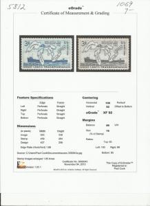 # 1069 MINT NEVER HINGED SOO LOCKS     XF+