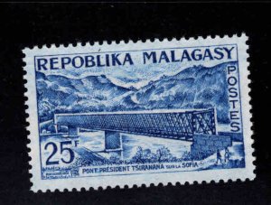 Madagascar Malagasy Scott 324  MH*  Sofia River Bridge stamp