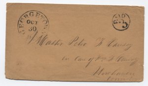 1850s Georgetown DC black CDS paid 3 in circle stampless cover [6028.126]