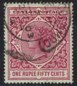 CEYLON 1899 QV 1R50 USED 