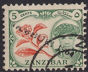 Zanzibar 1961 QE2 5ct Cloves Used SG 373 ( L869 )