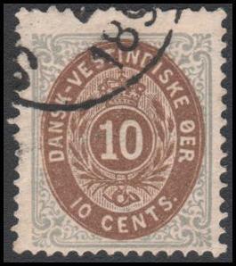Danish West Indies 10 used