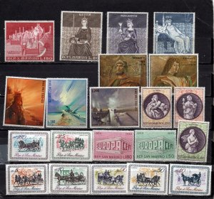 SAN MARINO 1969 COMPLETE YEAR SET OF 21 STAMPS MNH