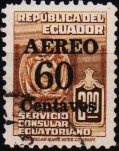 Ecuador.1949 60c on 2s S.G.913a Fine Used