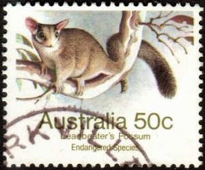 Australia 793a - Used - 50c Leadbeater's Possum (P:14x14.5) (1981) (cv $0.70)(2)