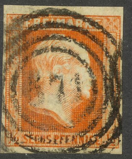 PRUSSIA / GERMAN STATES 1850-56 1/2sg Frederick William IV Sc No. 2 F-VF Used