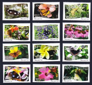 Niuafo'Ou Butterflies and Plants 12v 2013 MNH SC#301-312 SG#379-390