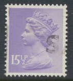 GB Machin 15½p  SG X907  Scott MH93 Used   please read details