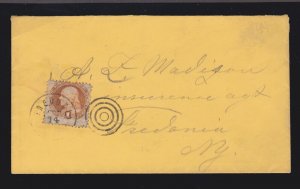 US 112 1c Franklin on Cover to Freedonia, New York w/ CDS and Fancy Cancels