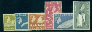 SOUTH GEORGIA #11-16 Partial set, high values in set, og, NH, VF, Scott $244.00