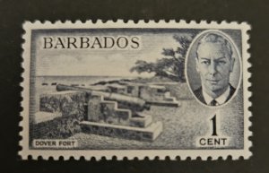 Barbados 1950 SG271 mm 1c.  KGVI pictorial definitive issue