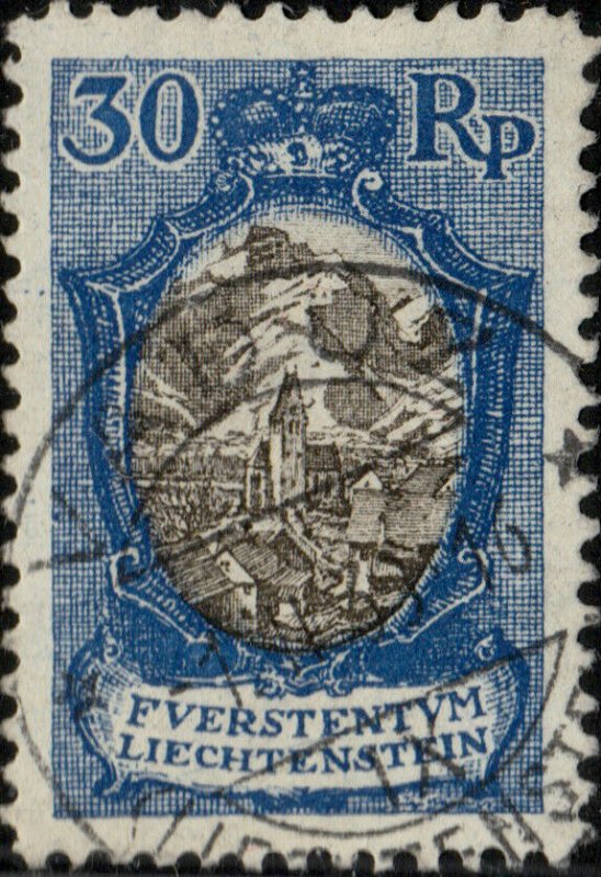 LIECHTENSTEIN - 1925 - Mi.64 very fine used VADUZ 1931 date stamp