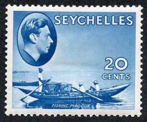 Seychelles SG140 KGVI 20 cent Blue M/Mint