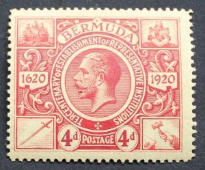 Bermuda 1921 GV Tercentenary Four Pence SG 71 mint