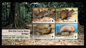 CHRISTMAS ISLAND SGMS704 2011 50TH ANNIV OF WORLDWIDE FUND FOR NATURE MNH