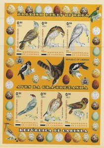 Cinderella Angola Cabinda  2011 British Birds II sheet of 6  MNH