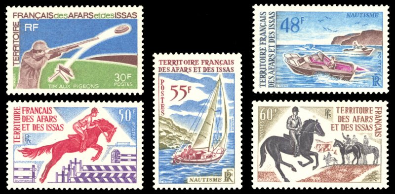 Afars and Issas 1970 Scott #343-347 Mint Never Hinged