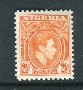 NIGERIA; 1938 early GVI portrait issue fine Mint hinged Shade of 2.5d. value