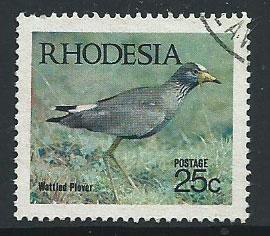 Rhodesia SG 463  Used light envelope staining on reverse