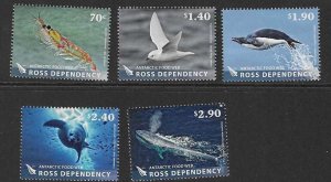 ROSS DEPENDENCY SG139/43 2013 FOOD WEB MNH