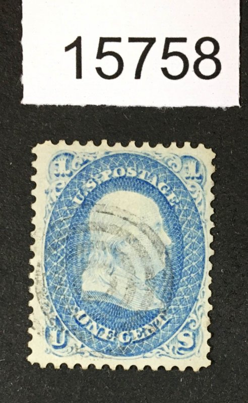 MOMEN: US STAMPS # 63 PALE BLUE USED LOT #15758