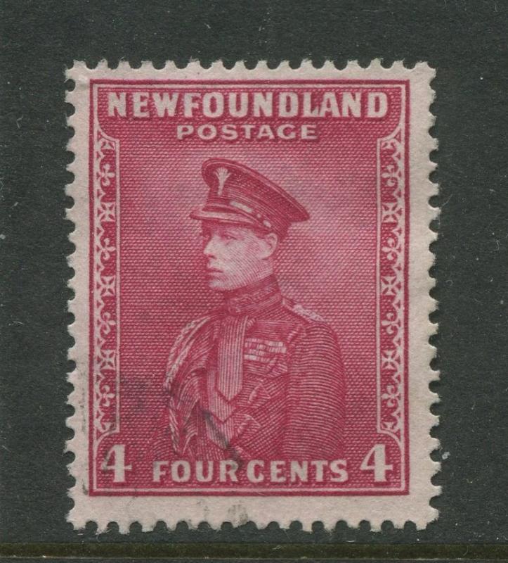 Newfoundland -Scott 189 -Pictorial Definitive Issue -1932 -FU -Single 4c Stamp