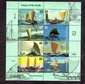 MARSHALL ISLANDS #690 1999 CANOES OF THE PACIFIC MINT VF NH SHEET 8