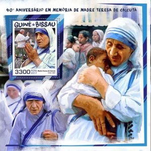 Guinea-Bissau - 2017 Mother Teresa - Stamp Souvenir Sheet - GB17909b