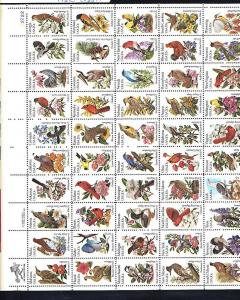 2002b MINT Full Sheet of 50 US State Birds and Flowers Ca...