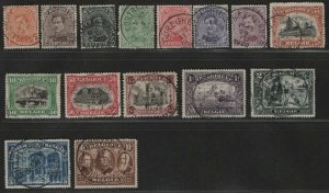 $Belgium Sc#108-122 used VF, complete set, cv. $151.05