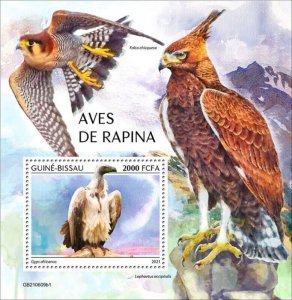 Guinea-Bissau - 2021 Birds of Prey, Vulture - Stamp Souvenir Sheet - GB210609b1