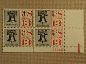 USPS Scott C62 13c Let Freedom Ring Liberty Bell 1961 Min...