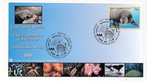 D172005 Endangered Species Marine Life 2008 FDC United Nations Geneva Bureau