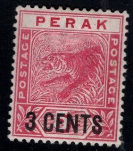 MALAYA Perak Scott 46 MH* Surcharged Tiger  stamp