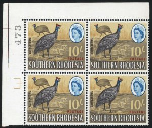 Southern Rhodesia 1964 10s EXTRA FEATHER SG 104a Sc 107v UMM/MNH Cat £59($73)