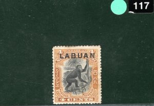 North Borneo LABUAN QV SG.112 Stamp 4c (1900-02) Mint MM LIME117