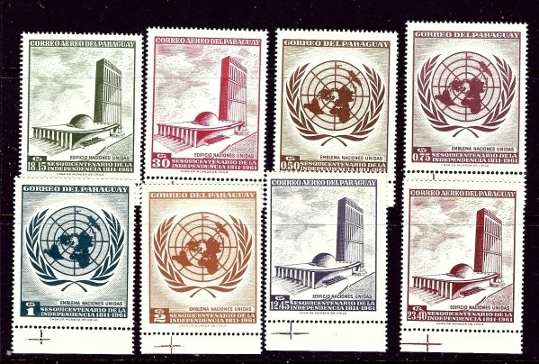 Paraguay 666-73 MNH 1962 set    (ap3411)