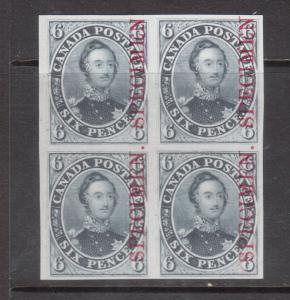 Canada #2TCxi Extra Fine Proof Block On India Paper