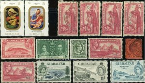 GIBRALTAR Postage British Commonwealth Stamp Collection Used Mint LH