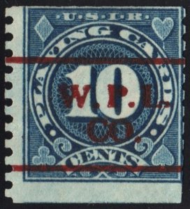 SC#RF20 10¢ Playing Card Stamp: Precancelled W.P.L.Co. (1926) Used