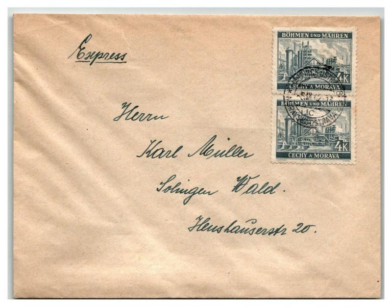 Bohemia Moravia 1940s Occupation Express Cover  - Z13843