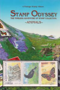 ODYSSEY TOPICAL ILLUSTRATED STAMP ALBUM WITH FREE STAMP PACKET