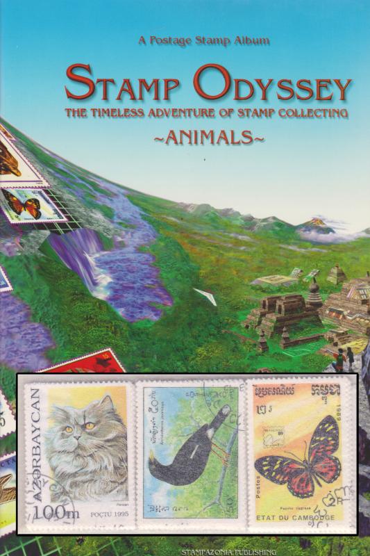 ODYSSEY TOPICAL ILLUSTRATED STAMP ALBUM WITH FREE STAMP PACKET