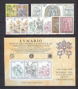 1982 Vatican City - Sc# 705-717 - Complete year set - MNH **