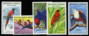 Senegal #C26-30 Cat$49.25, 1960-63 Birds, complete set, never hinged