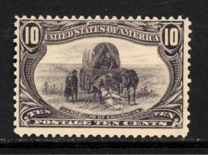 SCOTT 290 1898 10 CENT TRANS MISSISSIPPI EXPOSITION ISSUE MH OG F-VF CAT $92!