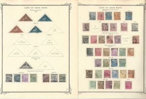 Cape Good Hope Collection 1853 to 1904 on 3 Scott Specialty Pages, Loaded