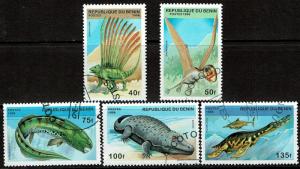 Benin 884-888 Used/CTO (1996) Dinosaurs - Prehistoric Animals