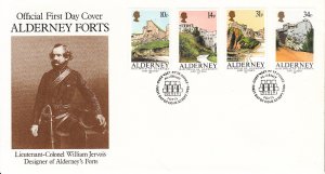 Alderney 1986 FDC Sc #28-#31 Set of 4 Forts