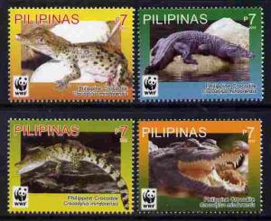 Philippines 2011 WWF - Philippine Crocodile perf set of 4...